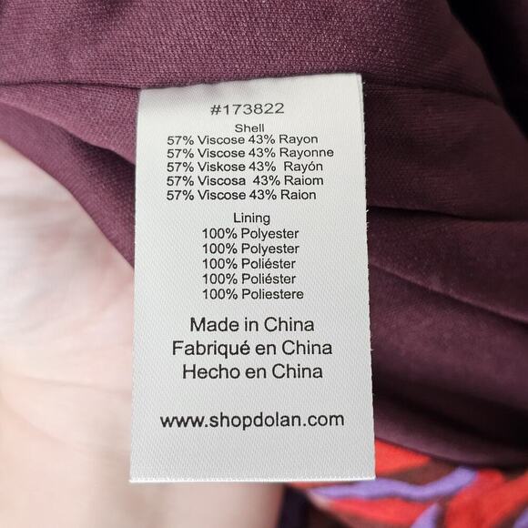 Anthropologie DOLAN Left Coast Collection Draped Red Motif Mini Skirt Size XS - Picture 8 of 9